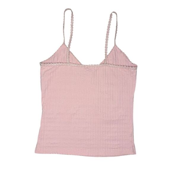 Vintage Anchor Blue Women’s Medium Pink Cami Tank Top V-Neck Textured - Picture 3 of 5